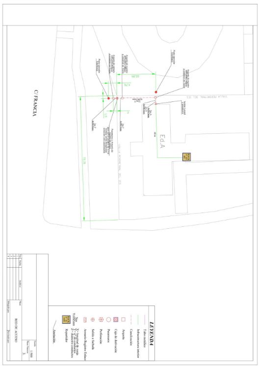 Imagen de Planos para realizar la instalación de telecomunicaciones en un conjunto de edificios