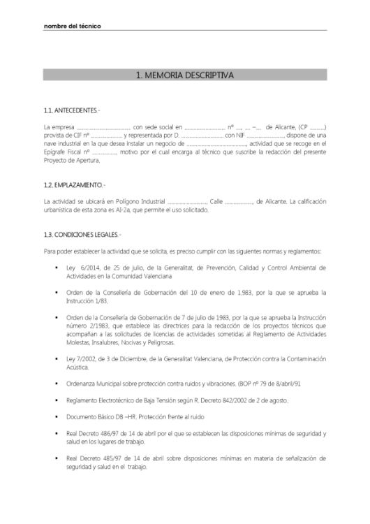 Imagen de Proyecto de declaración responsable ambiental para una nave del "venta al por mayor" y almacén