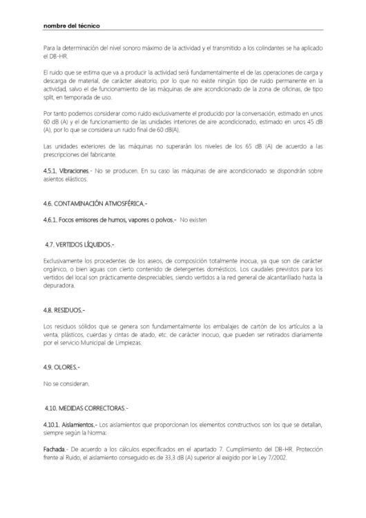 Imagen de Proyecto de declaración responsable ambiental para una nave del "venta al por mayor" y almacén