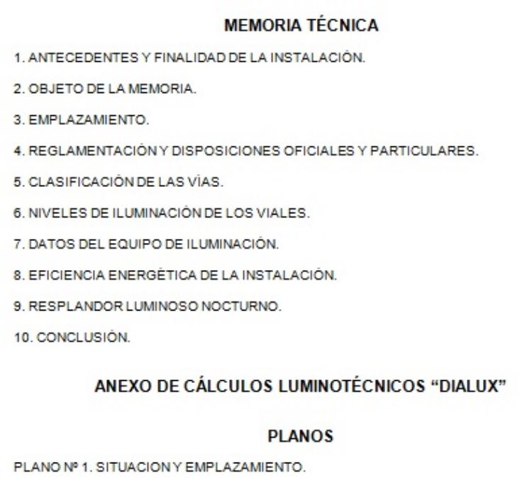 Imagen de Documentación personalizada  para memoria de iluminación exterior de 1 a 5kW