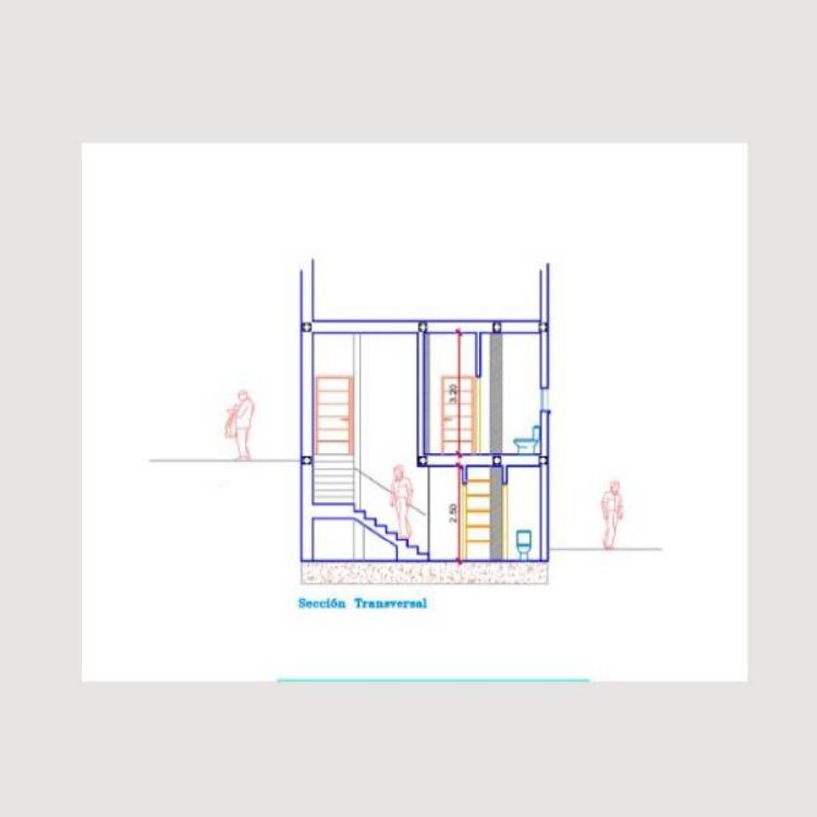 plano dwg actividad bar con cocina
