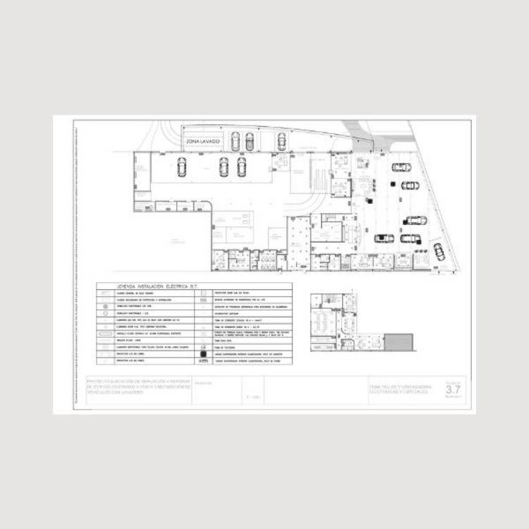 Imagen de Proyecto de apertura para la ampliación de un taller mecánico, con exposición y lavadero