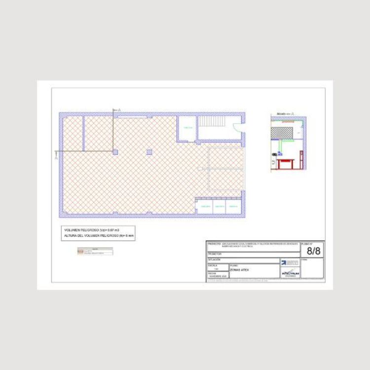 Imagen de Proyecto para un taller mecánico con desclasificación zonas ATEX