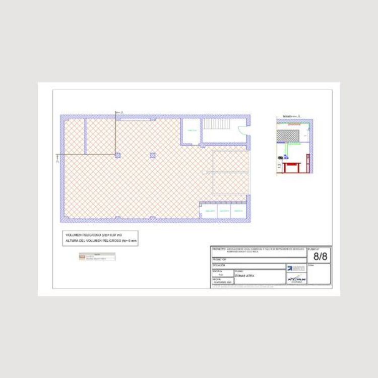 Imagen de Proyecto para un taller mecánico con desclasificación zonas ATEX