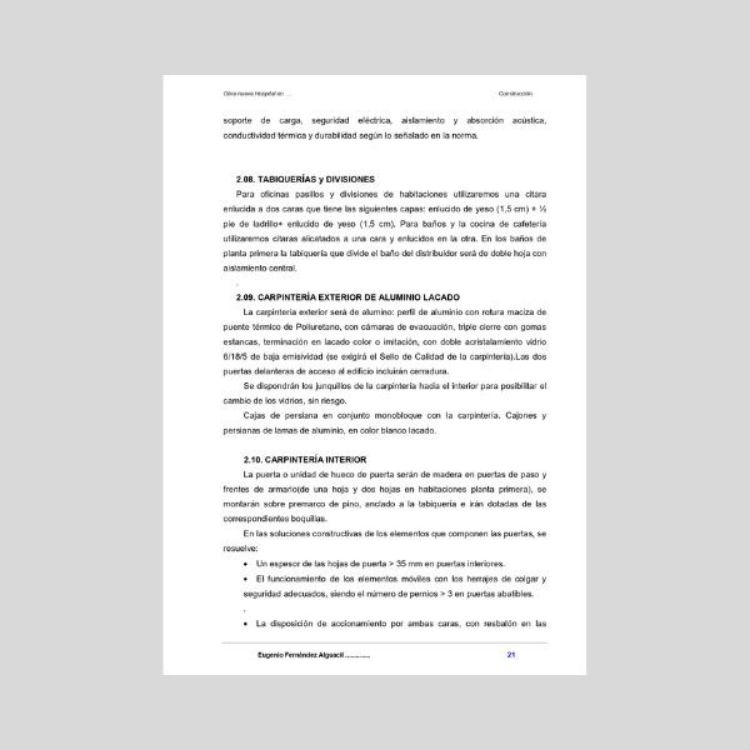 Imagen de Proyecto de ejecución de un hospital