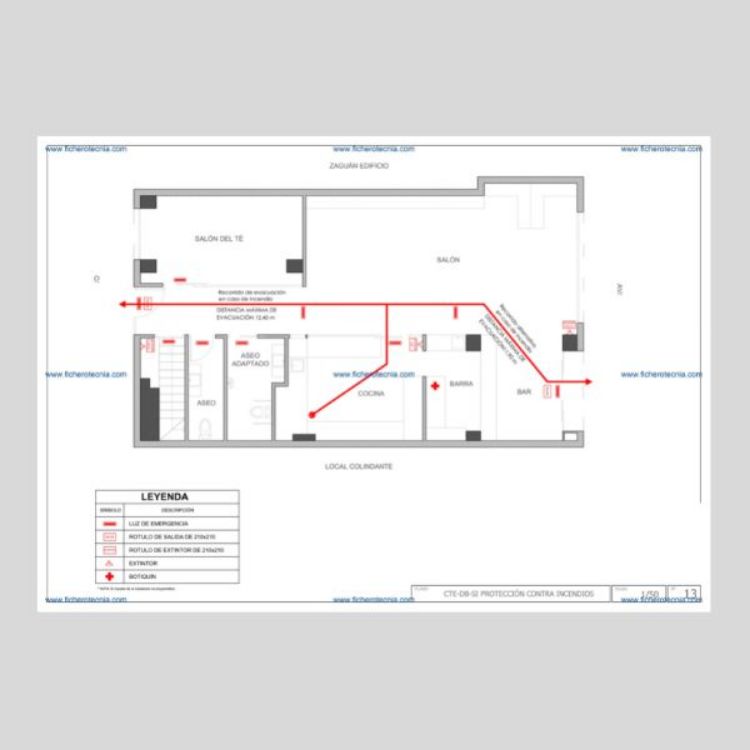 Planos para actividad bar restaurante