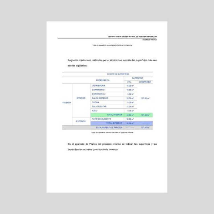 Imagen de Certificado de vivienda de planta baja para determinar su antiguedad, superfície y habitabilidad