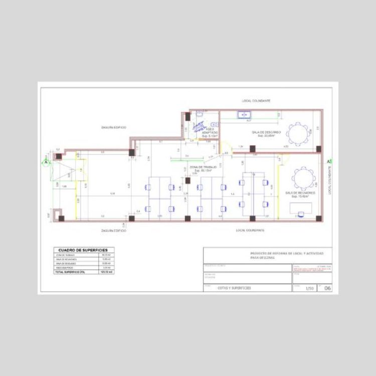 Imagen de Proyecto de reforma y actividad para unas oficinas