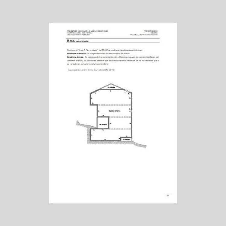 Imagen de Proyecto de segregación y cambio de uso de local dos  viviendas en Madrid