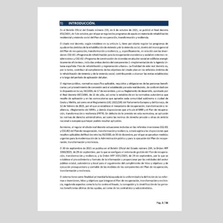 introduccion normativa memoria justificativa para cambio de ventanas en una vivienda