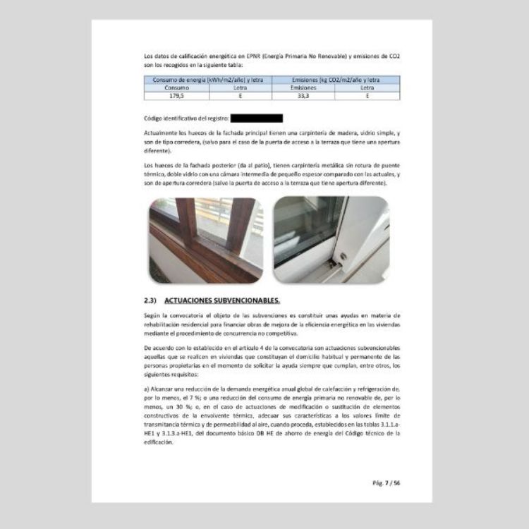 actuaciones memoria justificativa para cambio de ventanas en una vivienda