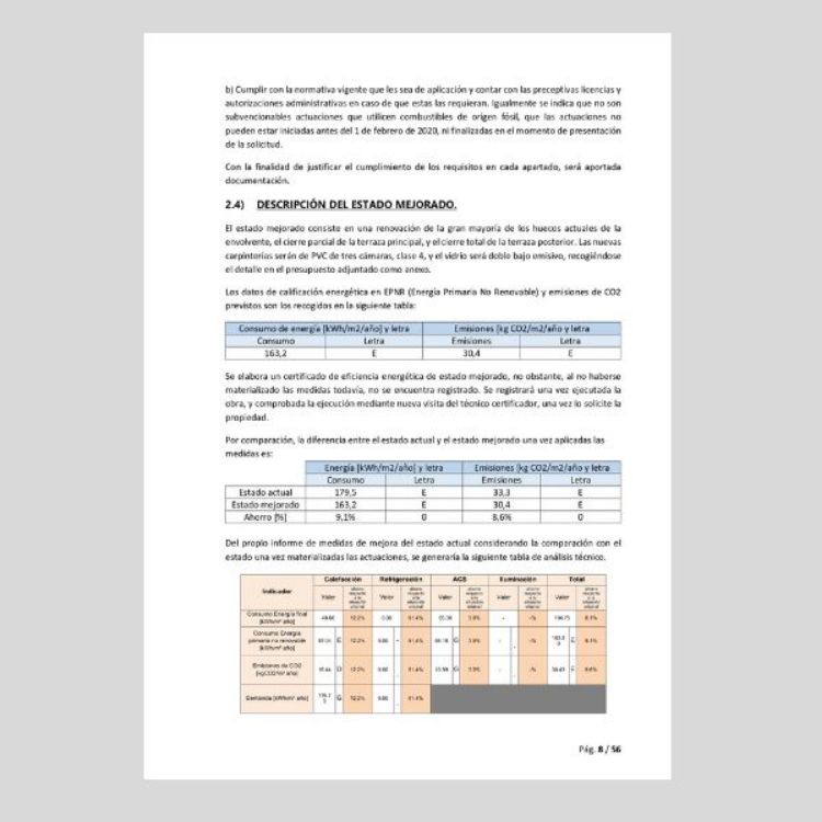 justificación memoria justificativa para cambio de ventanas en una vivienda