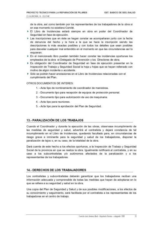 Imagen de Proyecto de Reparación de pilares según el CE