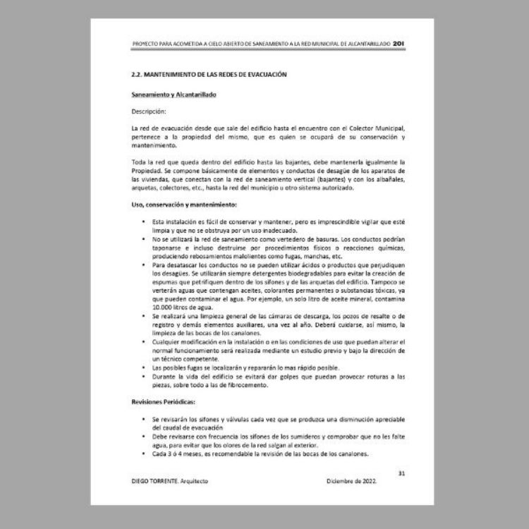 Imagen de Proyecto de acometida de saneamiento para una vivienda