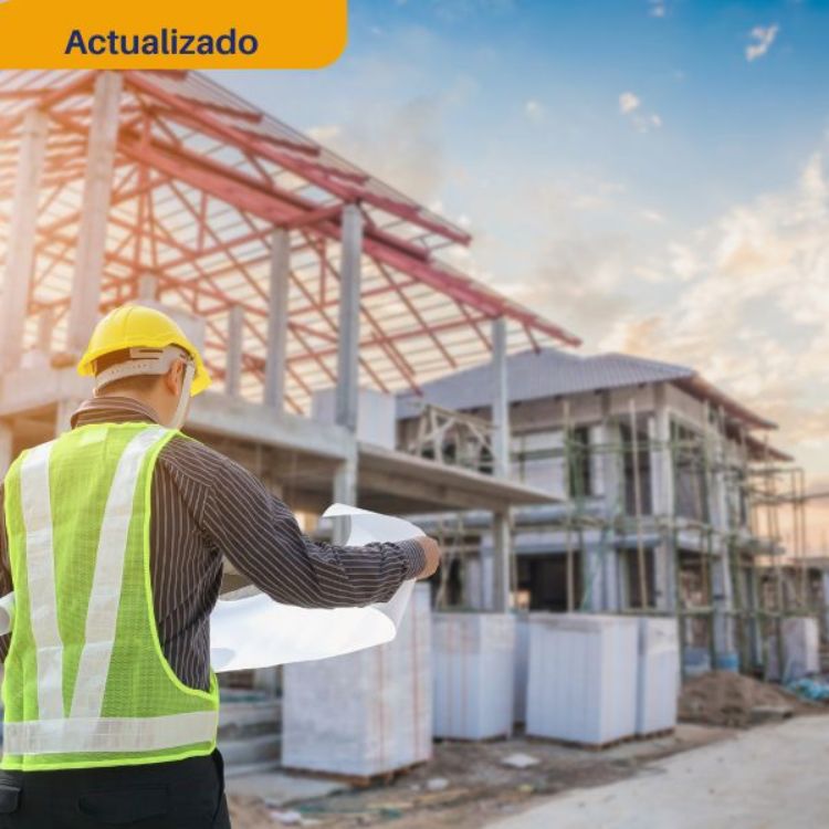 trabajadores aplicando el  Plan de Seguridad y Salud en obras de construcción