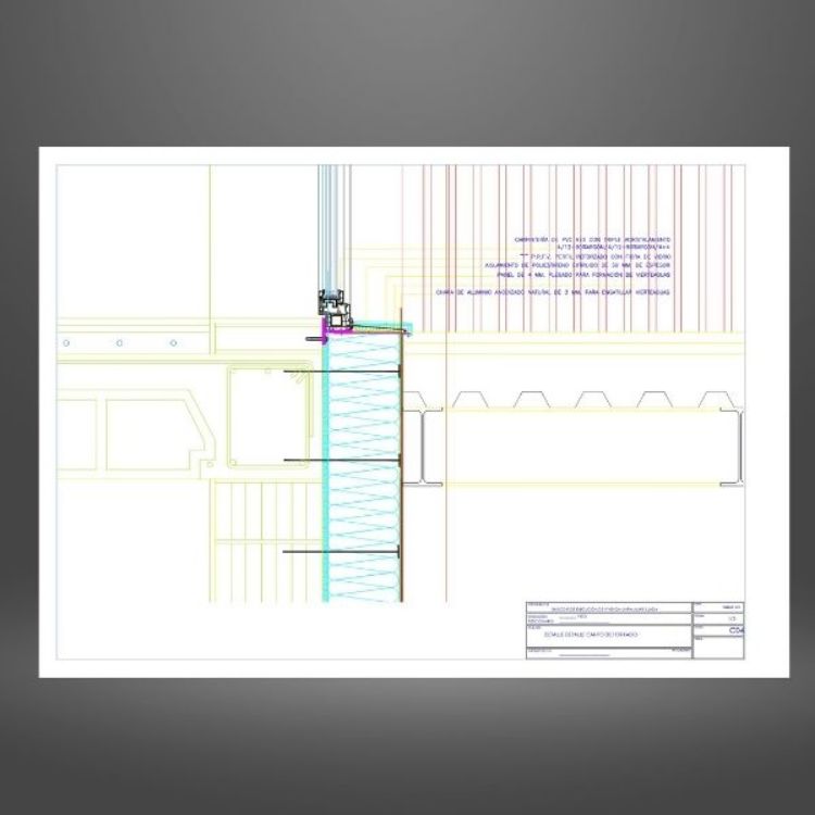 Imagen de Planos  y detalles constructivos de fachada SATE  