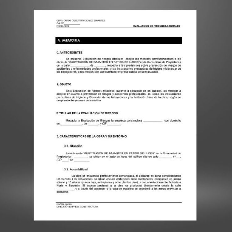ejemplo en word para evaluación de riesgos laborales