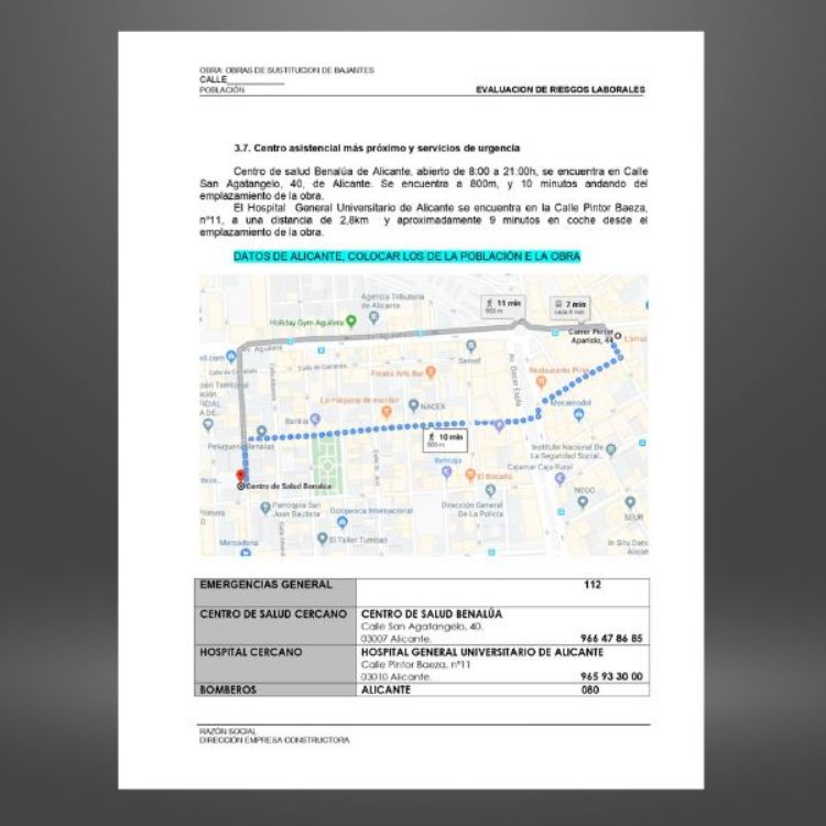 Ejemplo editable para evaluar riesgos laborales