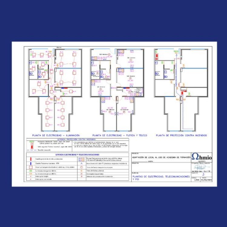 Planos proyecto local uso academia de formación