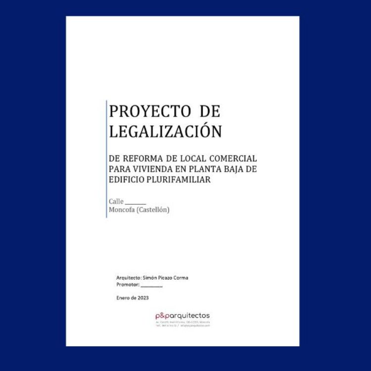 Imagen de Proyecto de legalización de obras de reforma en local para vivienda