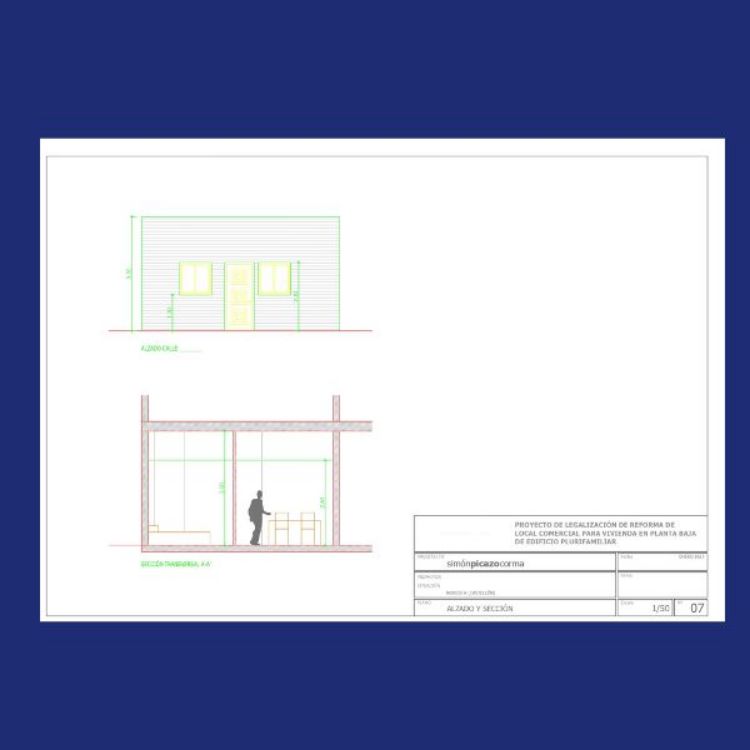 Imagen de Proyecto de legalización de obras de reforma en local para vivienda
