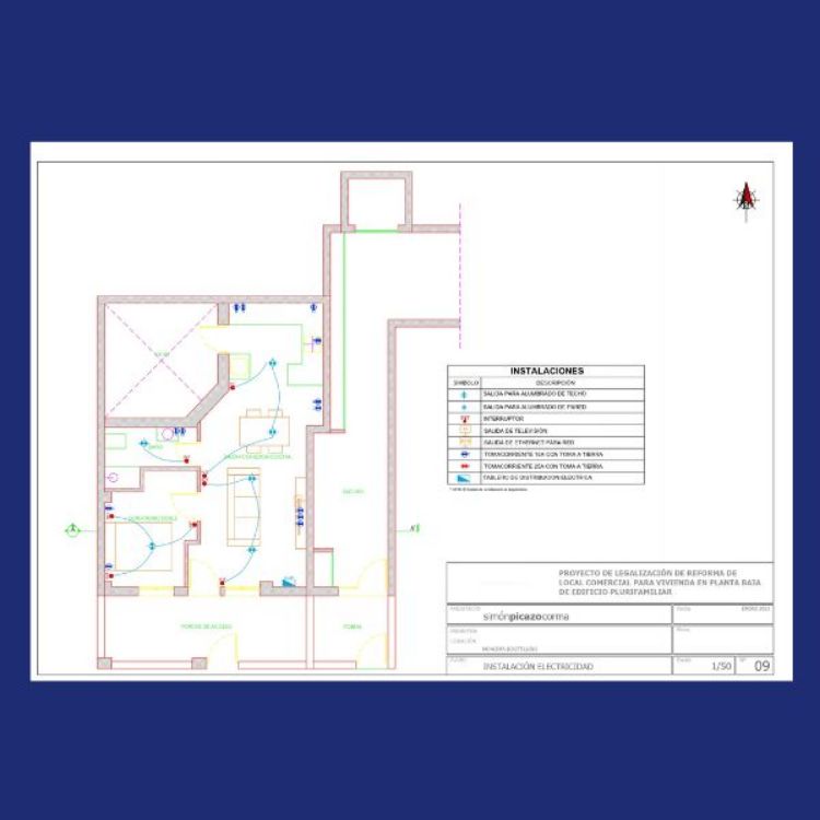 Imagen de Proyecto de legalización de obras de reforma en local para vivienda