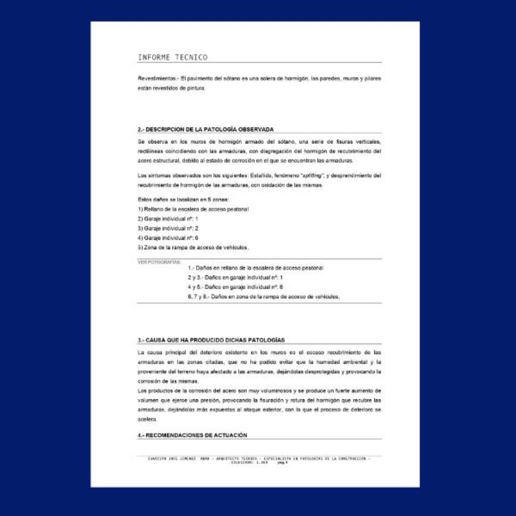 Imagen de Informe técnico sobre el estado del muro de hormigón armado