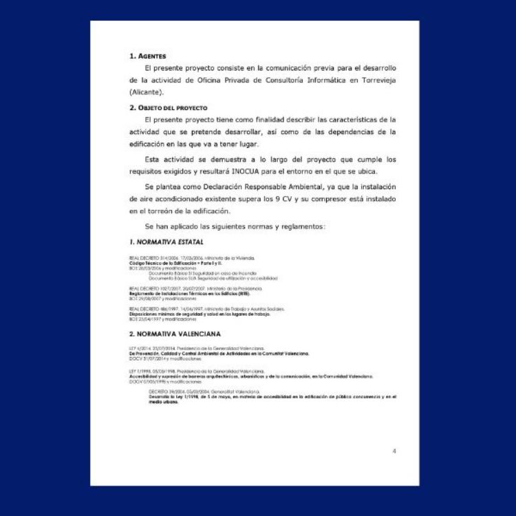 Imagen de Proyecto de actividad para abrir una oficina dedicada a consultoría