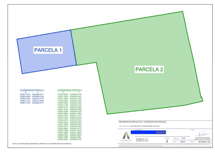Imagen de Informe de agrupación de dos fincas urbanas