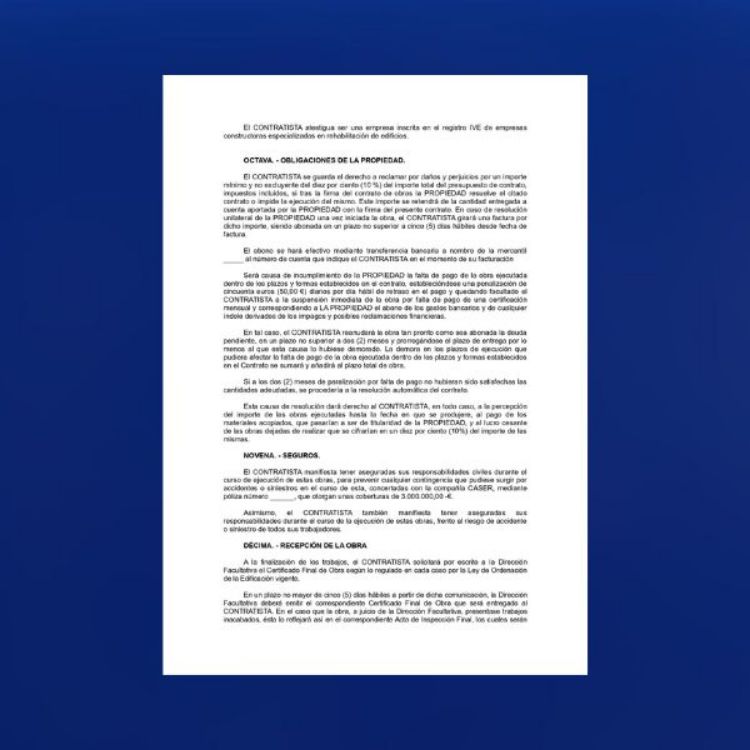 Imagen de Modelo de contrato de construcción de vivienda unifamiliar