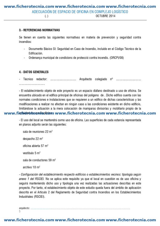 Imagen de Memoria técnica para implantar unas oficinas dentro de un edificio logístico