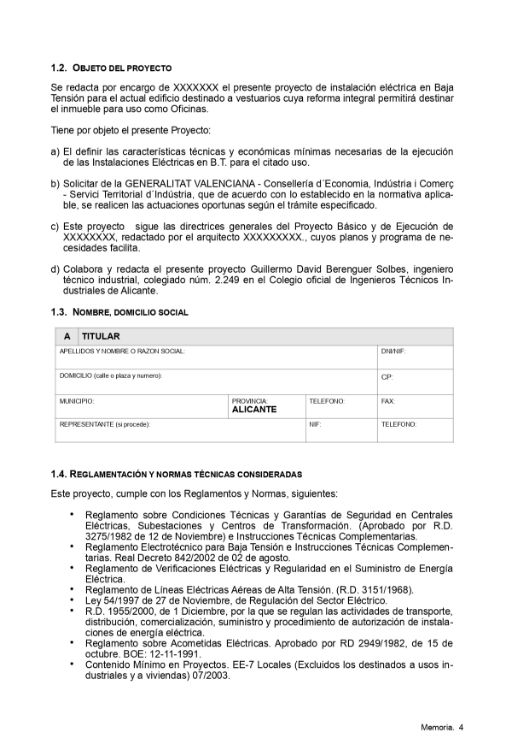 Imagen de Proyecto eléctrico de baja tensión para unas oficinas en un local