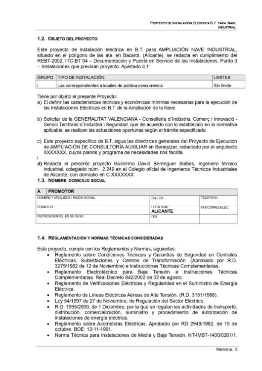Imagen de Proyecto eléctrico de una nave industrial con uso administrativo