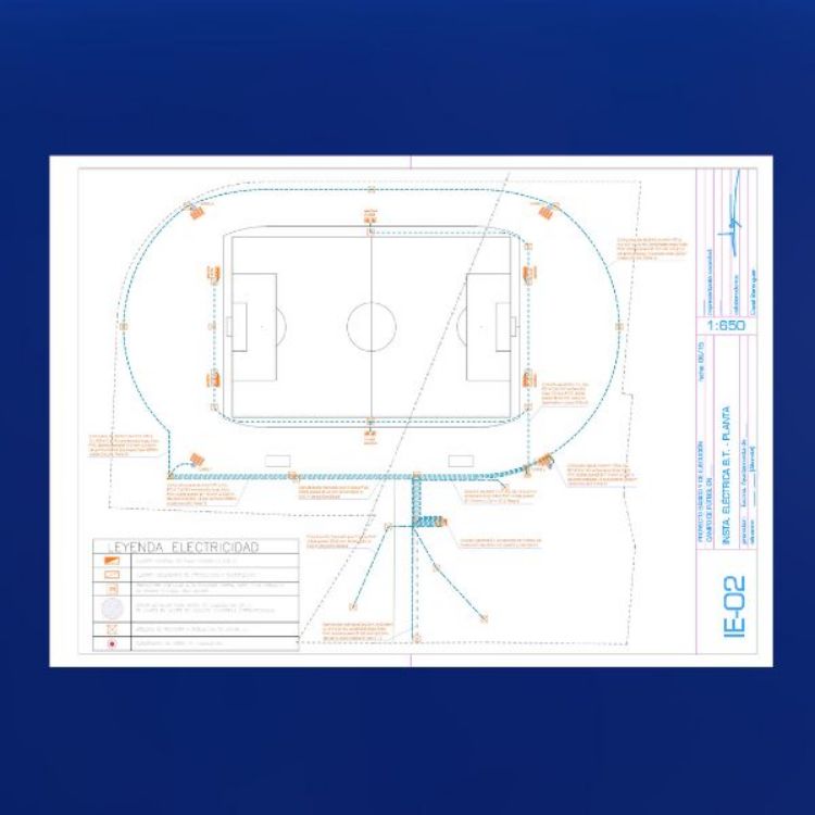Plano instalaciones campo de futbol
