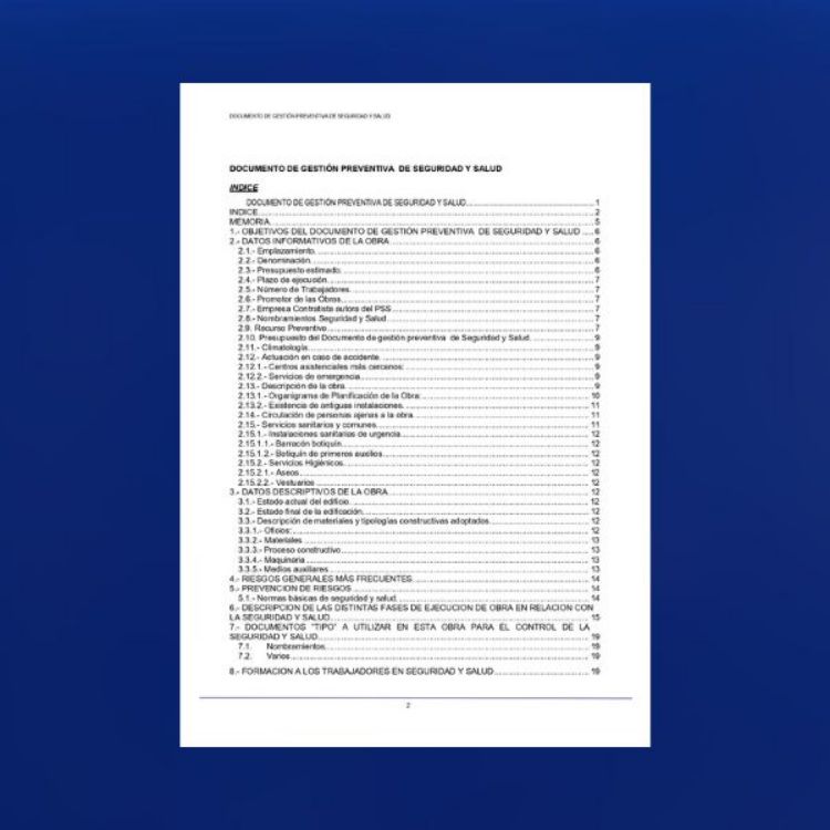 Imagen de Documento de gestión preventiva de seguridad y salud en instalación fotovoltaica