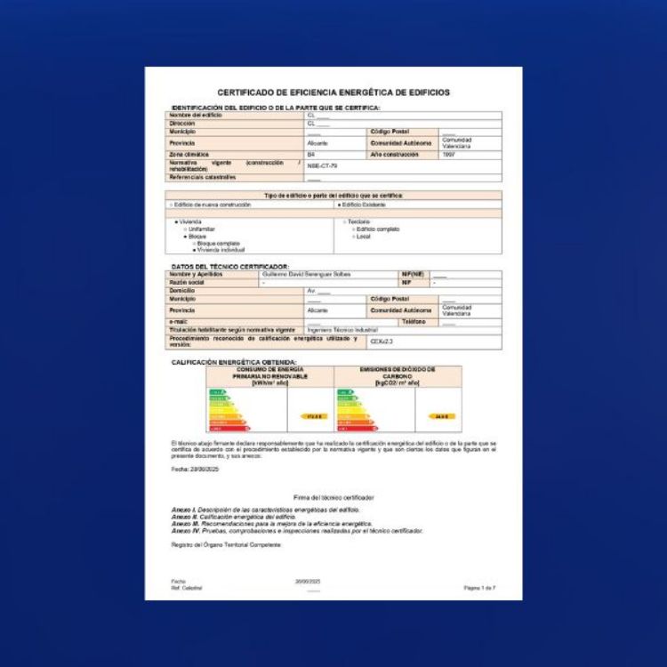 Imagen de Certificado energético de vivienda individual o piso
