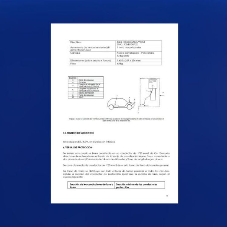 Imagen de Proyecto para instalación de punto de recarga de coche eléctrico en acera