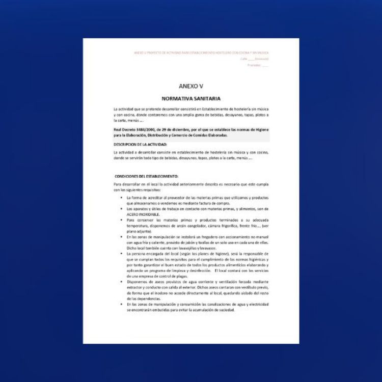 Imagen de Proyecto para apertura de un restaurante en Andalucía