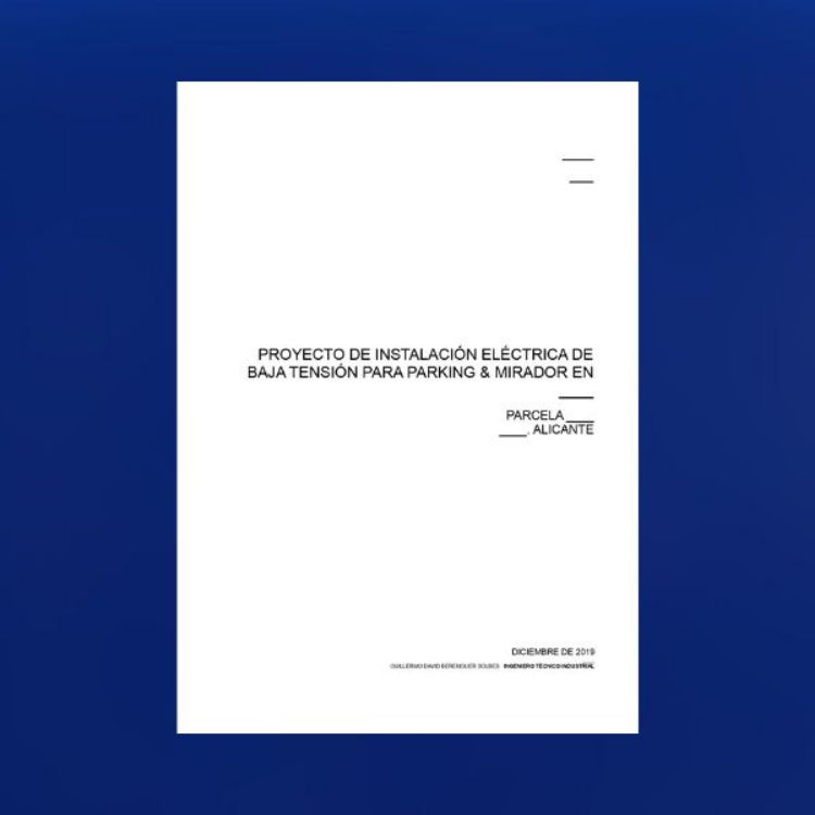 Imagen de Proyecto eléctrico de baja tensión para un parking público