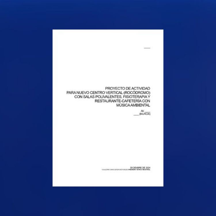 Imagen de Proyecto de actividad  para rocódromo en nave industrial