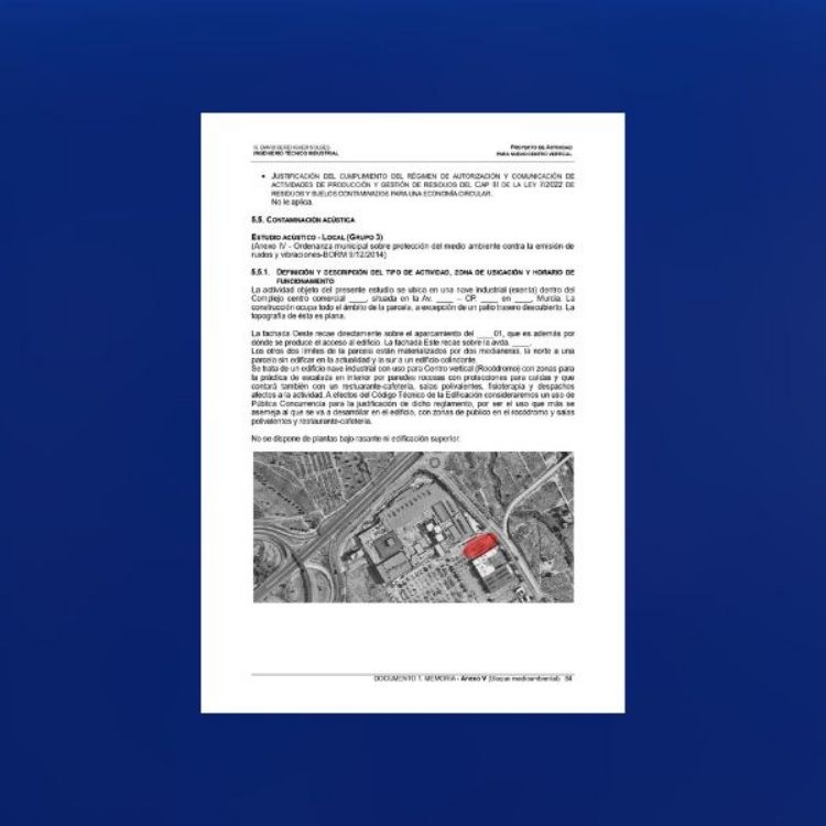 Imagen de Proyecto de actividad  para rocódromo en nave industrial