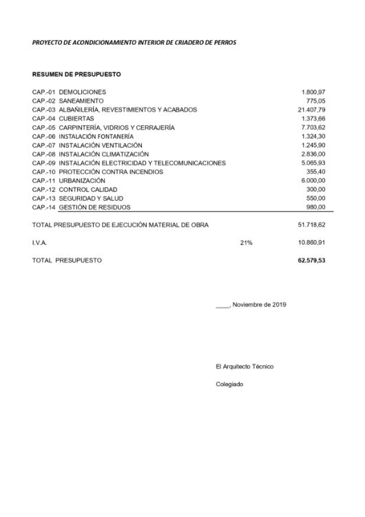 Imagen de Proyecto de nave agricola para la guarda o cría de perros