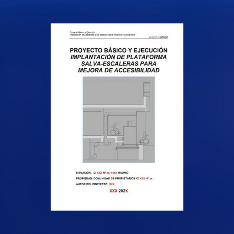 memoria técnica para poner plataforma elevadora en un edificio
