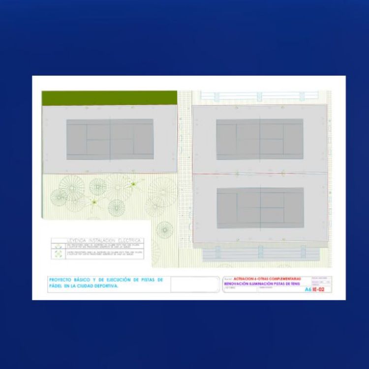 Imagen de Proyecto de instalaciones para pistas de pádel