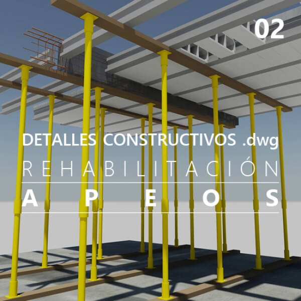 Detalles constructivos DWG de apeos en edificios