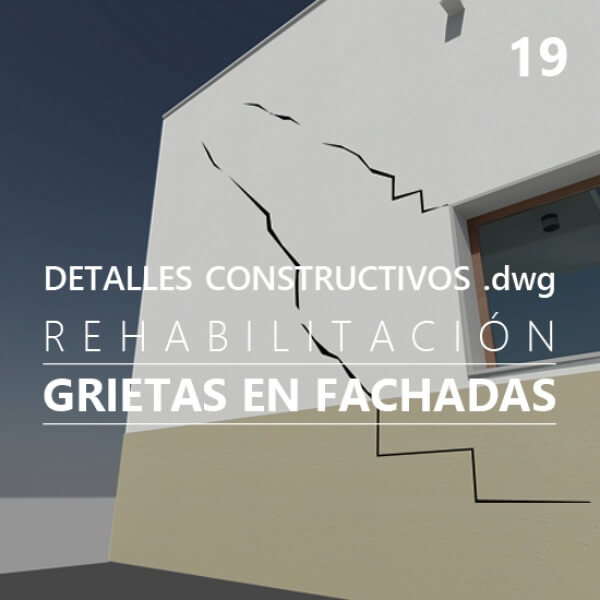 Detalles constructivos DWG para la reparación de grietas en fachadas tradicionales