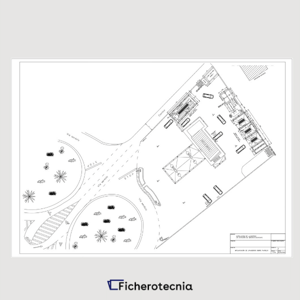 Planos de un lavadero de coches