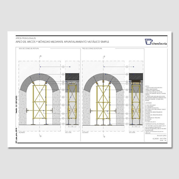 Detalles constructivos DWG de apeos en edificios - Imagen 2