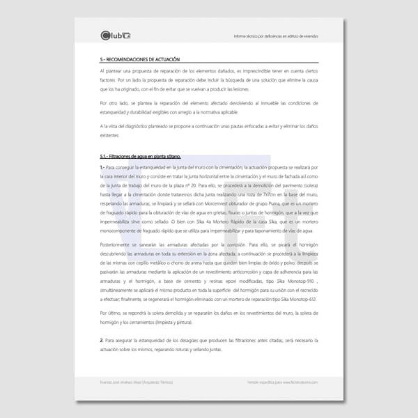 Informe de filtraciones en sótano y defectos en instalaciones de edificio - Imagen 2