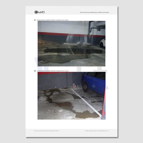 Informe de filtraciones en sótano y defectos en instalaciones de edificio - Imagen 5